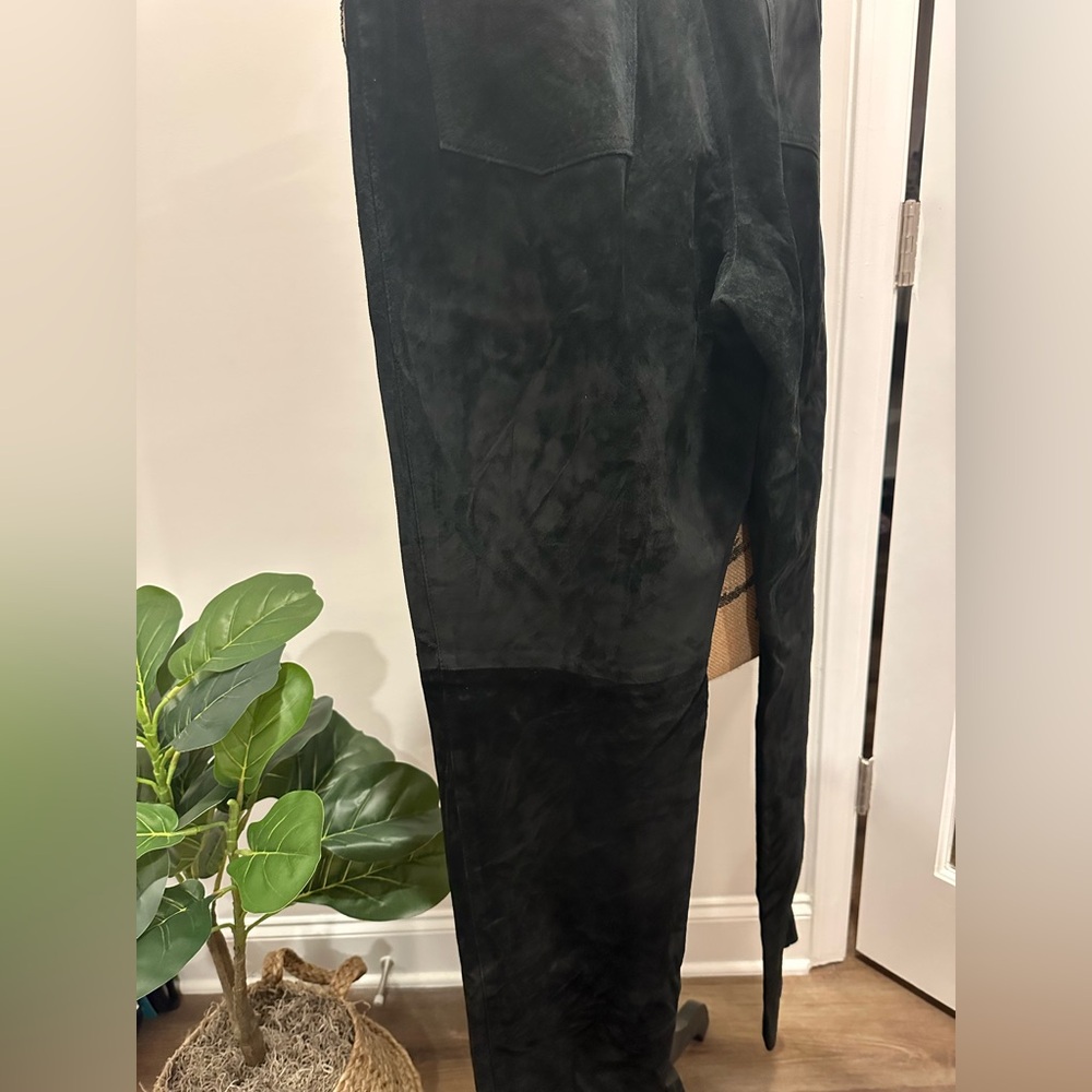 Carroll Reed Black Suede Pants Size 8 - Picture 5 of 9